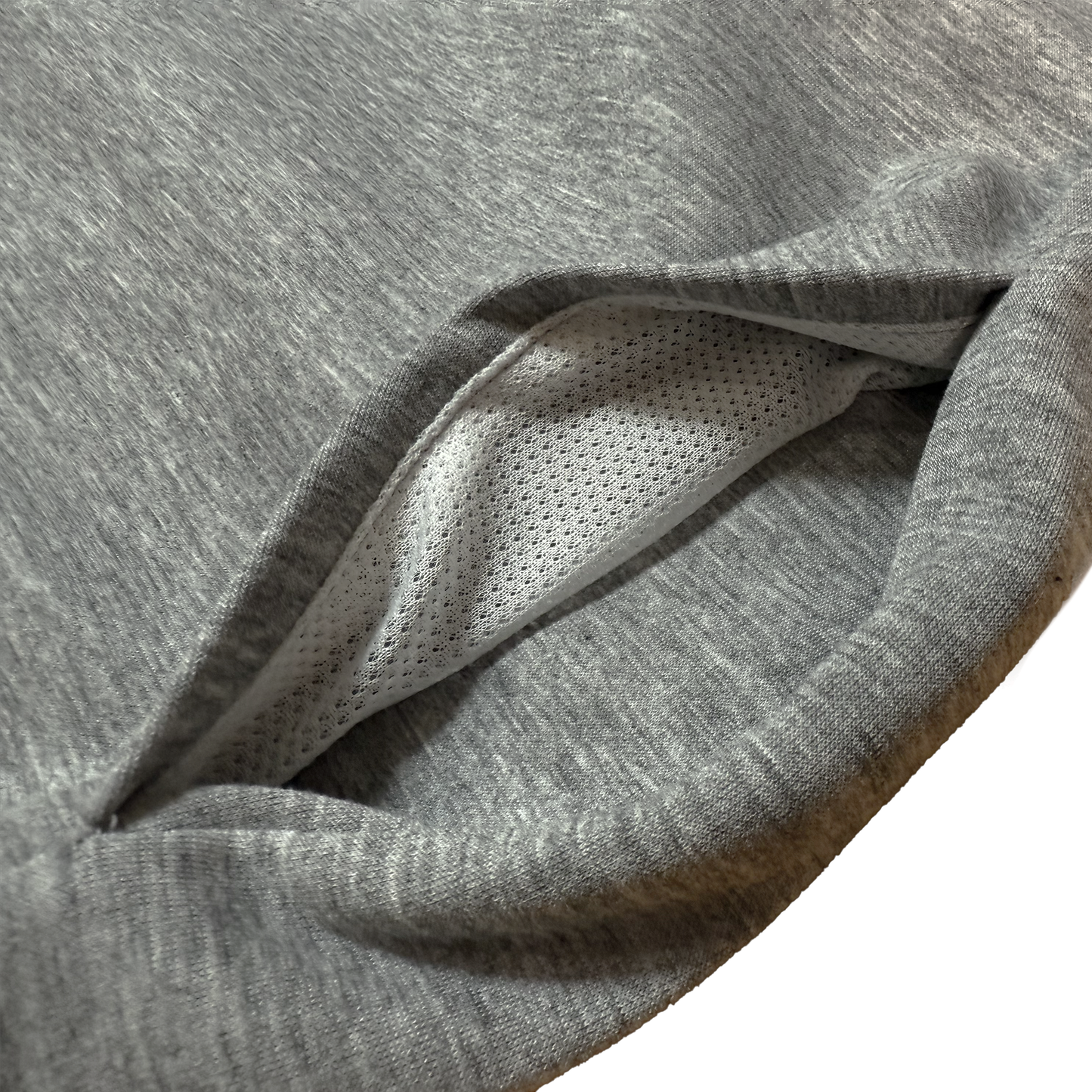 ダンボールニットプルオーバーパーカーグレー