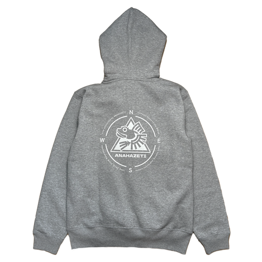 ジップアップパーカーグレー