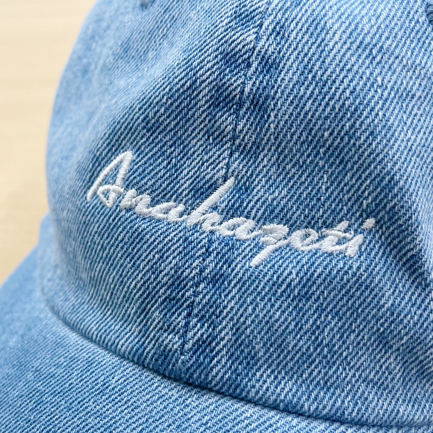 Anahazetiローキャップ ライトブルーデニム