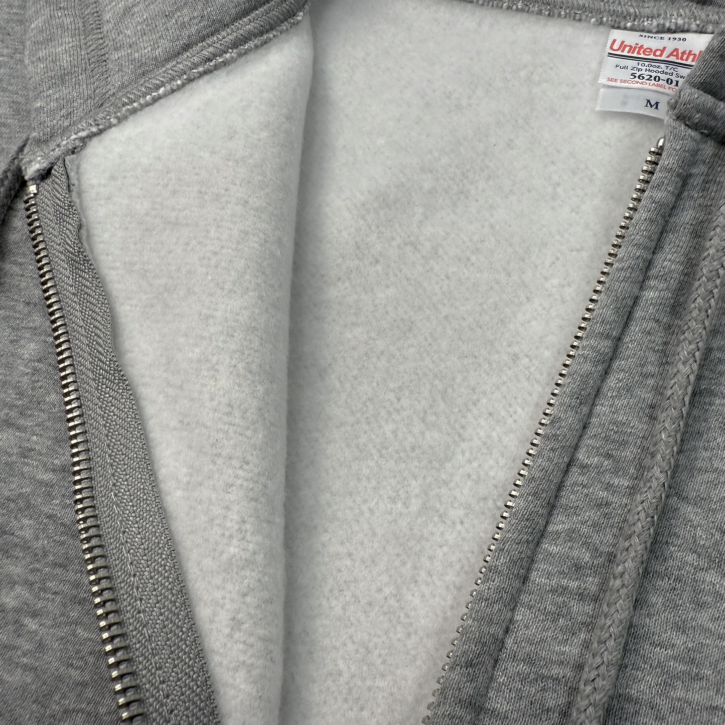 ジップアップパーカーグレー