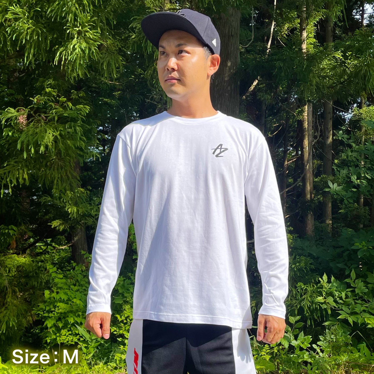 AZロゴTシャツ(長袖) ホワイト