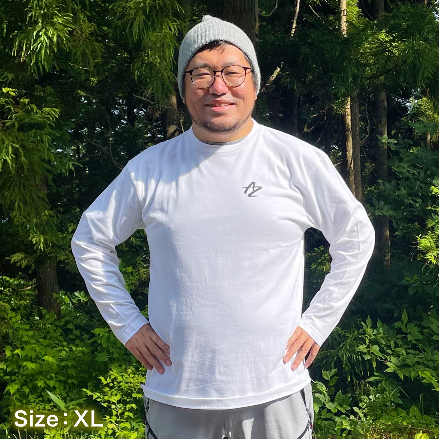 AZロゴTシャツ(長袖) ホワイト