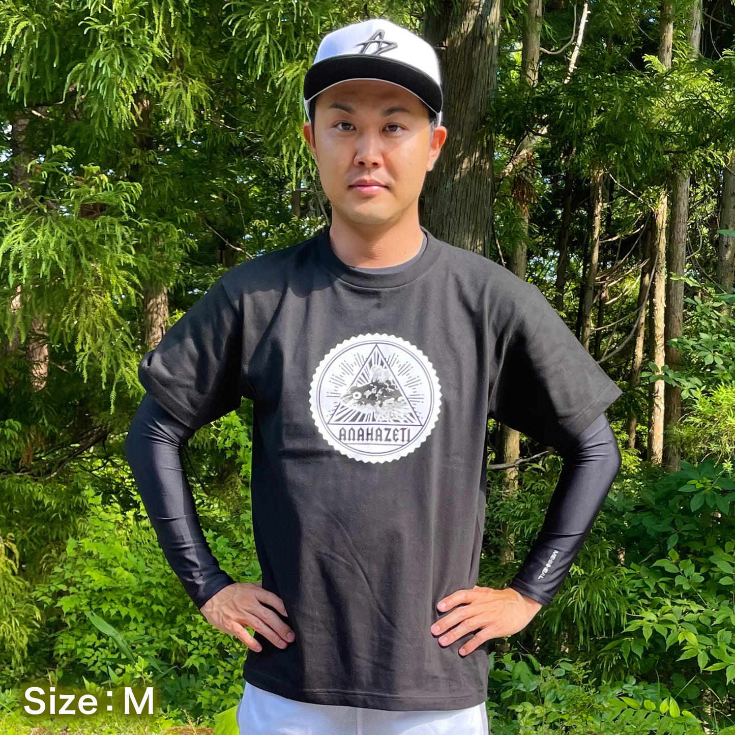アナハゼティロゴTシャツ(半袖) ブラック