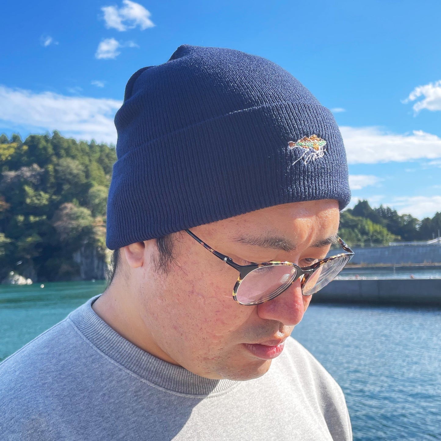 ニット帽 ネイビー(アナハゼ)