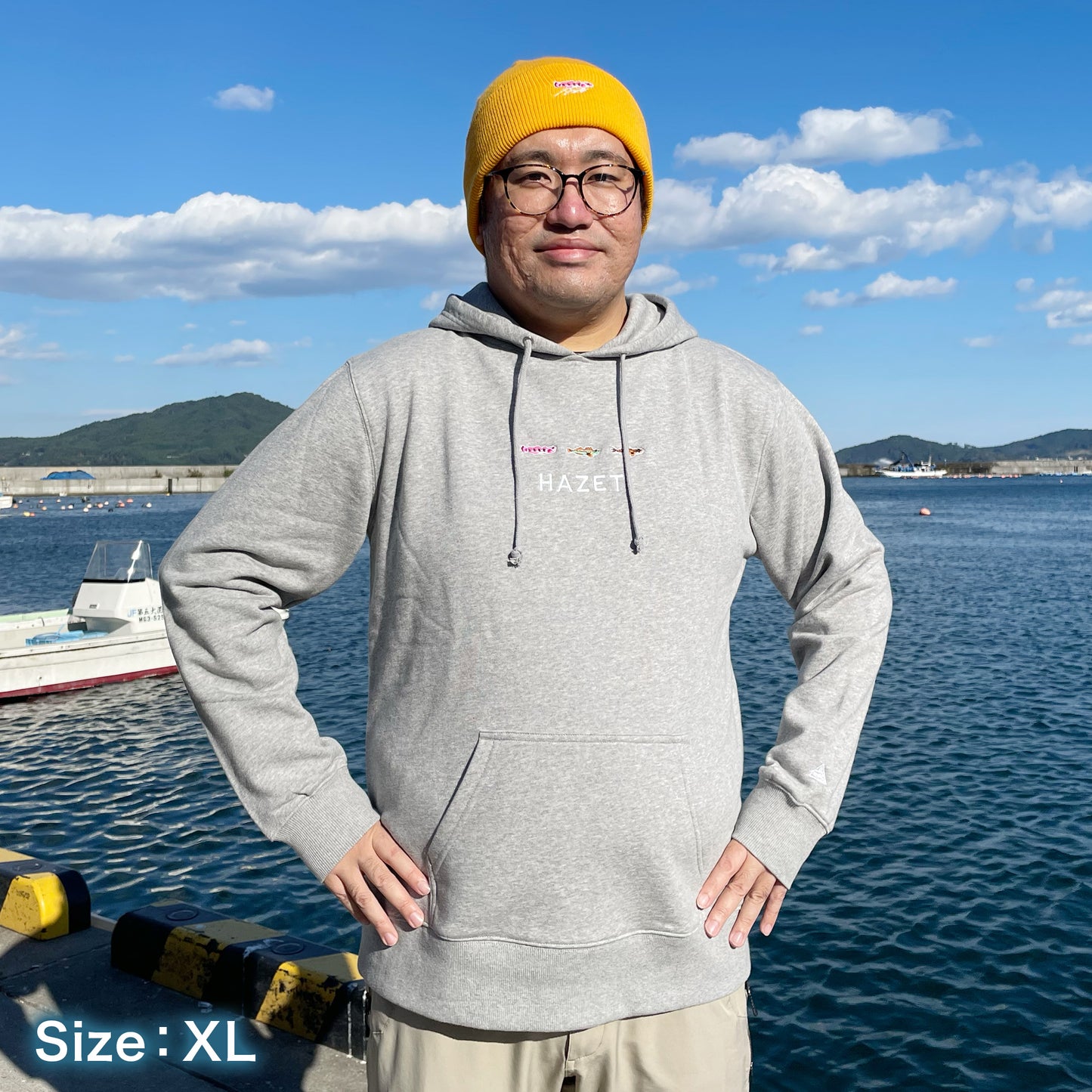 HAZETI パーカー グレー