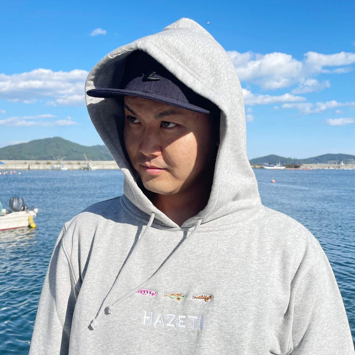 HAZETI パーカー グレー