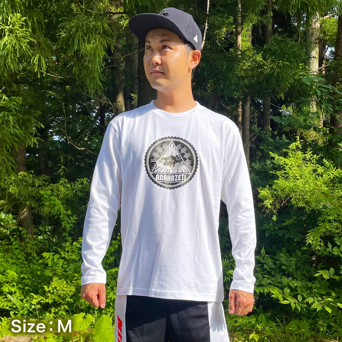 アナハゼティロゴTシャツ(長袖) ホワイト