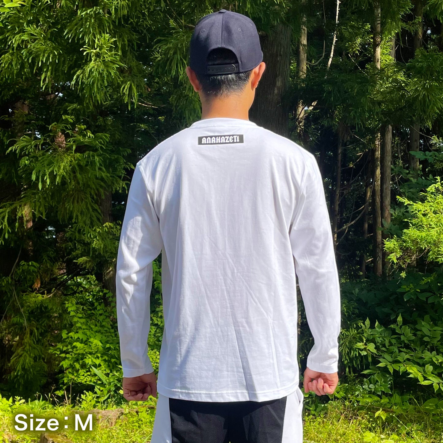 アナハゼティロゴTシャツ(長袖) ホワイト