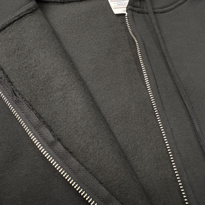 ジップアップパーカーブラック