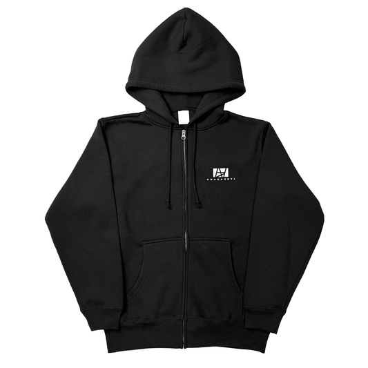 ジップアップパーカーブラック