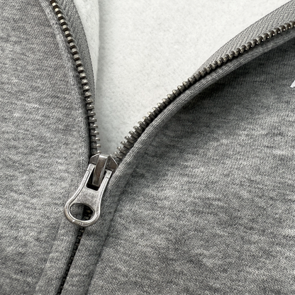 ジップアップパーカーグレー