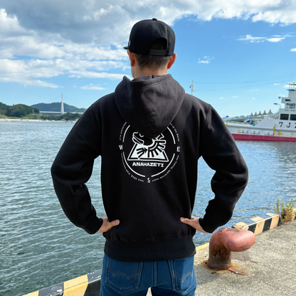 ジップアップパーカーブラック